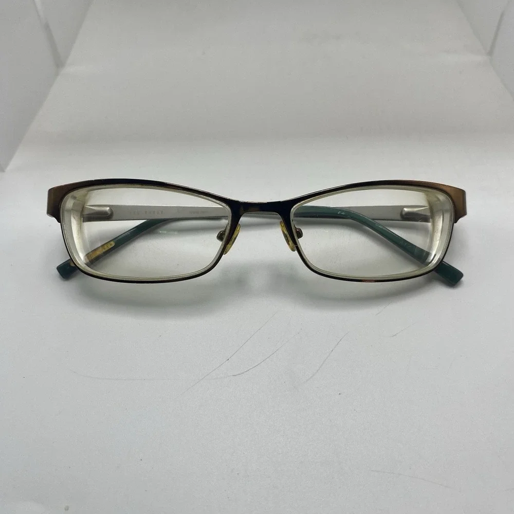 Ted Baker Eyeglasses Women FRAME ONLY Alosiu B222 52-16-135 Gold silver 563